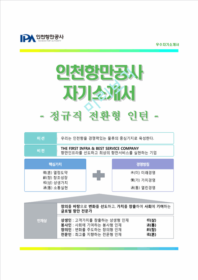 [인천항만공사자기소개서] 인천항만공사 정규직 전환형 인턴사원 자소서와 면접기출문제,인천항만공사합격자기소개서,인천항만공사인턴자소서항목.hwp